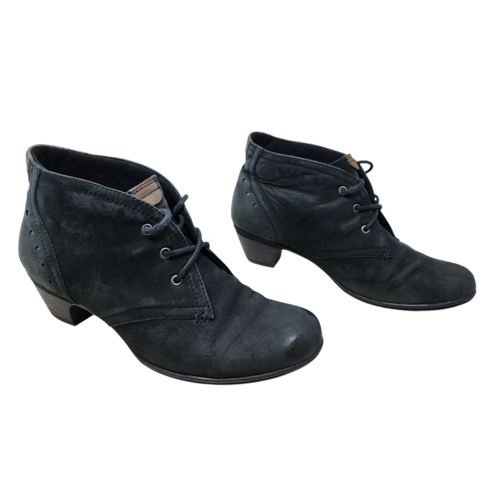 Rockport‎ Cobb Hill 6M Womens Black Leather Lace Up Ankle Boots CBD05BK 20